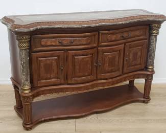 Aico by Michael Amini buffet with marble columns