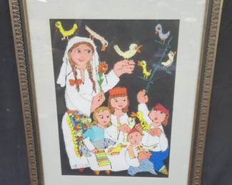 Vintage signed Obican oil painting
