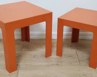 Pair of painted side tables