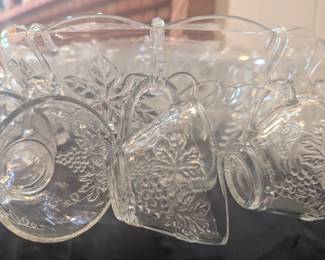 Many punch bowls- complete sets