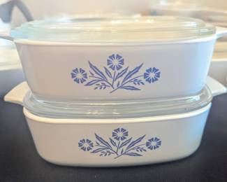 Blue cornflower Corningware
