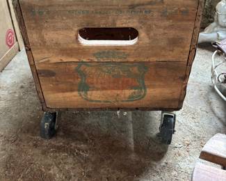 Canada Dry crate on casters