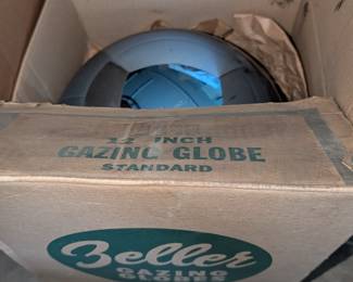 Vintage Zeller gazing ball in original box, rare!