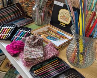 Tatting, crocheting & knitting