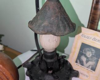 Wonderful pair of Antique arts & crafts metal lamps!