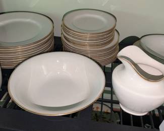 Antique J&G Meakin China, white with gold.
