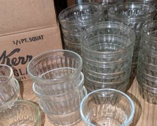 Vintage Kerr squat jam jars