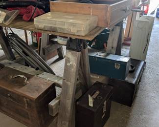 Tool boxes in the Garage