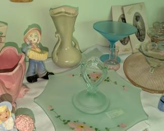Vintage glass and pottery