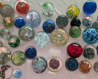 Collection of vintage paper weights!