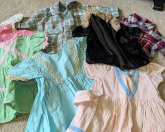 Handmade vintage doll clothes, so cute!