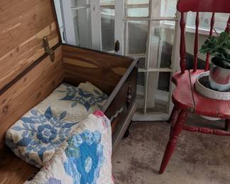 Antique/vintage quilts - old windows
