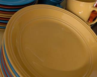 36 piece of Mainstays Stoneware dishes. They have a vintage Fiesta vibe,!