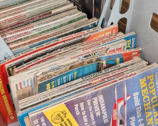 Vintage Popular Mechanic magazines - garage.