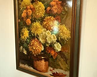 Flowers in a vase artwork. Pretty picture.