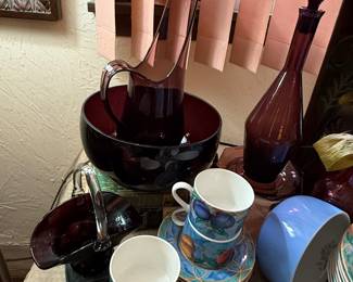 Double whoa. See that really neat purple glassware?