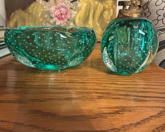 We think this is Murano Glass. If not, it’s in the same style. And these two items just ooze hip-vibes.