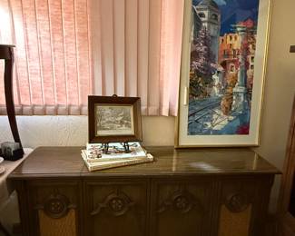Vintage record player console. Needs a little TLC but looks great.