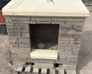 Outdoor Stone Fireplace