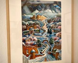 Original watercolor by Dean Porter
“Taos in Winter”