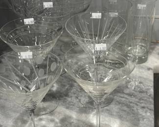 Mikasa Style Balloon Martini Glasses