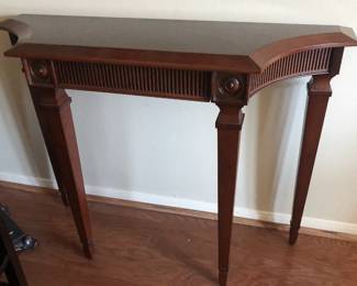 Vintage Bombay Furniture Co. mahogany finish console table