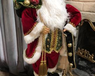 LOTS of Christmas decor including this great 38" high Santa figure