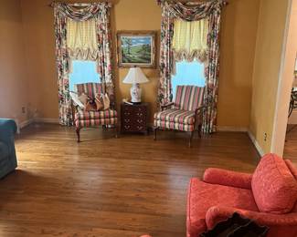 Pair high back comfortable chairs