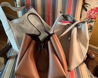 Leather hand bags