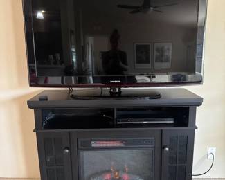 3 Samsung65TVwRemoteElectricFireplaceMediaConsole
