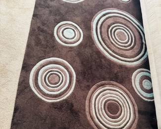 26 CirclePatternBrownRugSimilartoLinonRugsTrioCollection