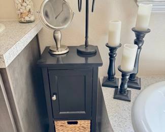 42 6PieceBathDecorSetCabinetMirrorCandleholdersMore
