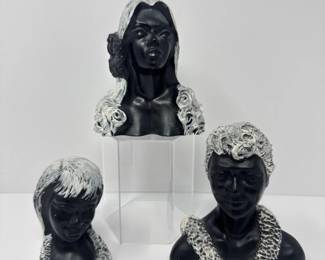 16 Setof3FrankSchirmanVintageHawaiianCoralStatues1970s