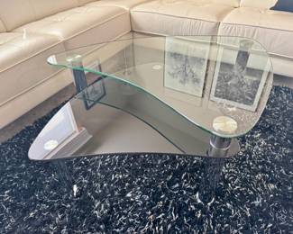 13 UniqueSwivelGlassCoffeeTable2TierExpandingDesign
