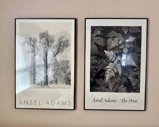 9 PairofVintageAnselAdamsPostersOakTreeSnowstormThePrint