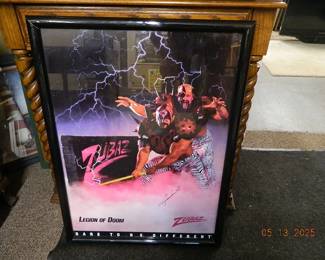 Legion of Doom poster with Animal autograph