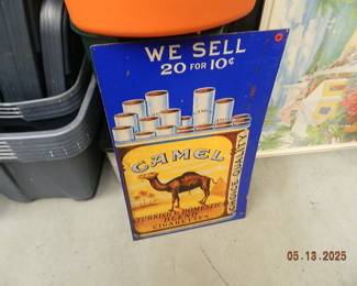Camel metal sign