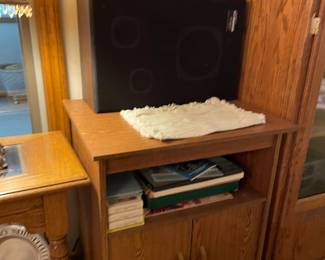 small cabinet, speakers