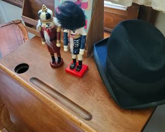 Old Student Desk; Old Gentleman's Hat