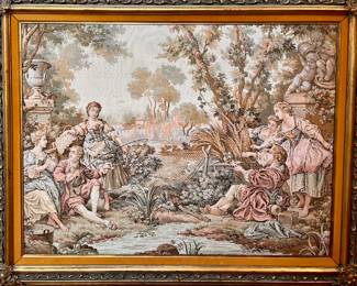 Large framed tapestry