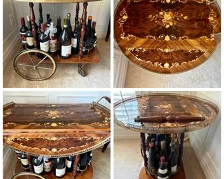 Bar cart with drop down sides