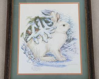 Snowshoe Hare SIGNED DON WHITLATCH Print