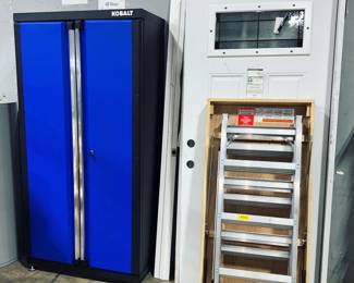 Kobalt Garage Cabinet, Doors and Attic Ladders Orlando Estate Auction