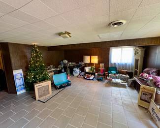 Lighted Christmas Tree Vintage Trunk Storage New in Box Lamps End Tables Galaxy Box Fan Two 2 Drawer Metal File Cabinets Hoover Rug Doctor Vacuum Cleaner Dog Bed and Toys Bowls Ireland Books Storage/Ottoman Miscellaneous Wrapping Material Vintage Picnic Basket Antique Grandfather Clock Antique Hope Chest Portable Storage Closet Corona Tikki Bar Tan Tara Resort Banner