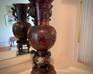 One of two late 1800s Chinese vases