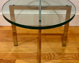 Glass & Chrome Side Table