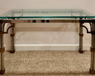 Maison Jansen Chrome & Glass Console Table