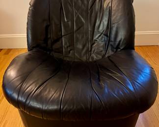 Vintage Clamshell Swivel Glider Chair