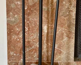 Mid Century Chrome Fireplace Tools
