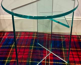 Leon Rosen for Pace Geometric Glass Side Table